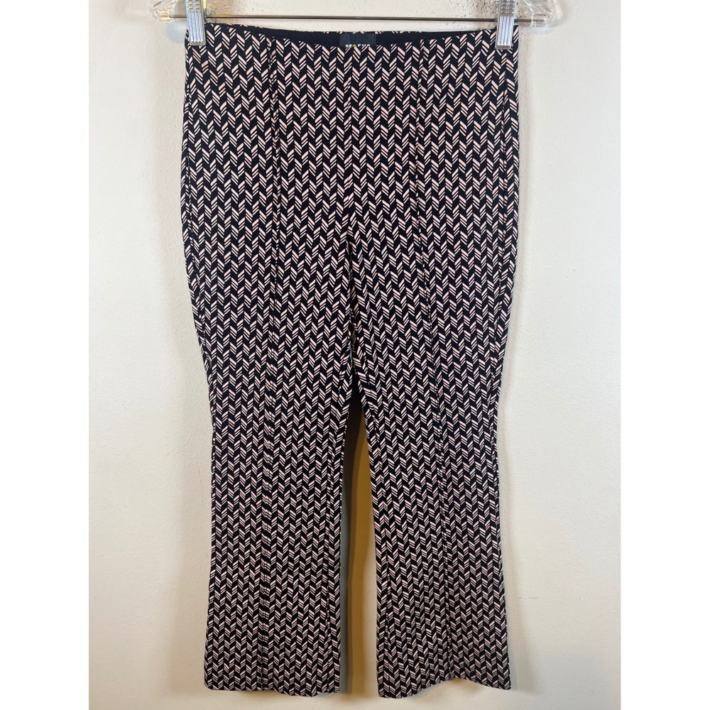 Maeve Anthropologie Womens Margot Pants Geometric Print Black Pink XSP